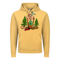 Vintage Mustard camping cold drink frappe Vintage Hoodie - FaDigitalArtStudio