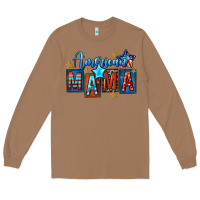 Toasted Coconut American mama 4th of july Long Sleeve Tee - FaDigitalArtStudio