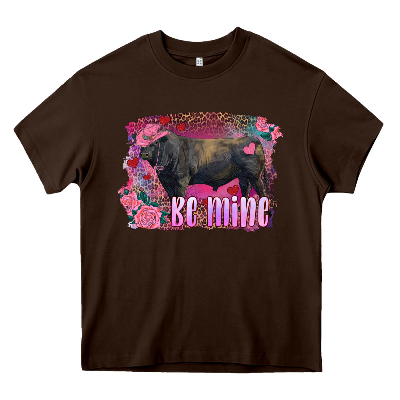 Be Mine Black Angus Bull Heavy Core Tee by RanaPortraitStore | Teevron