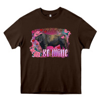 Chocolate Brown be mine black angus bull Heavy Core Tee - RanaPortraitStore