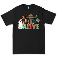 Black He is alive Easter Day Premium Tee - HowdyJamesFarm