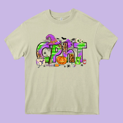 Halloween Cpht Pharmacy Technician Heavy Core Tee Designed By Texasbilliewilder
