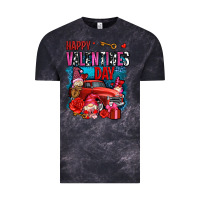 Cloud Black happy valentines day with gnomes and truck olivia Vintage Tee - OliviaCreatesArt