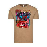 Vintage Coffee happy valentines day with gnomes and truck olivia Vintage Tee - OliviaCreatesArt