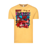 Vintage Mustard happy valentines day with gnomes and truck olivia Vintage Tee - OliviaCreatesArt