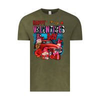 Vintage Olive happy valentines day with gnomes and truck olivia Vintage Tee - OliviaCreatesArt