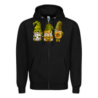 Black sunflower gnomies Zipper Hoodie - BarkalooDesign