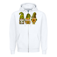 White sunflower gnomies Zipper Hoodie - BarkalooDesign