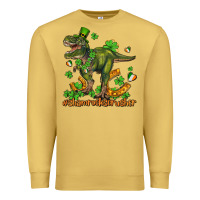 Antique Gold shamrockscrusher t rex and horseshoe Premium Sweatshirt - AdoDesignShop