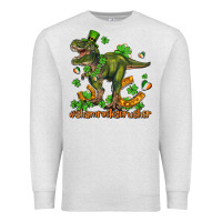 Oatmeal Heather shamrockscrusher t rex and horseshoe Premium Sweatshirt - AdoDesignShop
