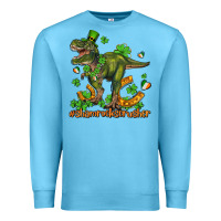 Ocean Blue shamrockscrusher t rex and horseshoe Premium Sweatshirt - AdoDesignShop