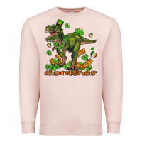 Pale Pink shamrockscrusher t rex and horseshoe Premium Sweatshirt - AdoDesignShop