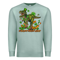 Seafoam shamrockscrusher t rex and horseshoe Premium Sweatshirt - AdoDesignShop