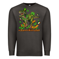 Smoke shamrockscrusher t rex and horseshoe Premium Sweatshirt - AdoDesignShop
