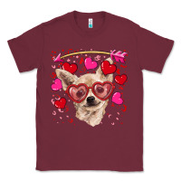 Burgundy valentine's day  chihuahua Classic Tee - RanaPortraitStore