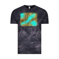 Cloud Black Turquoise Leopard Background Vintage Tee - Jasminsmagicworld