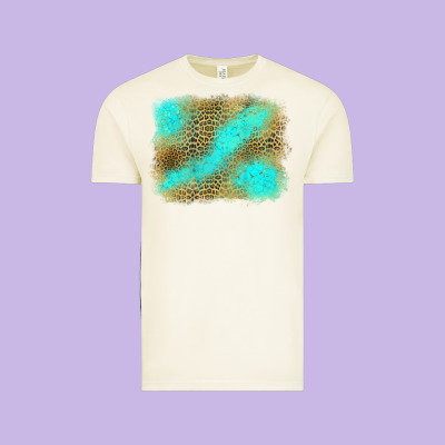 Turquoise Leopard Background Vintage Tee Designed By Jasminsmagicworld