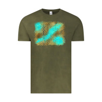 Vintage Olive Turquoise Leopard Background Vintage Tee - Jasminsmagicworld