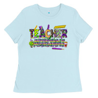 Baby Blue mardi gras teacher assistant Ladies Tee - CowGirlArtShop