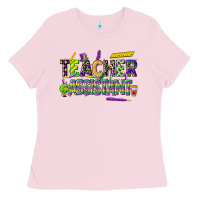 Bubblegum Pink mardi gras teacher assistant Ladies Tee - CowGirlArtShop