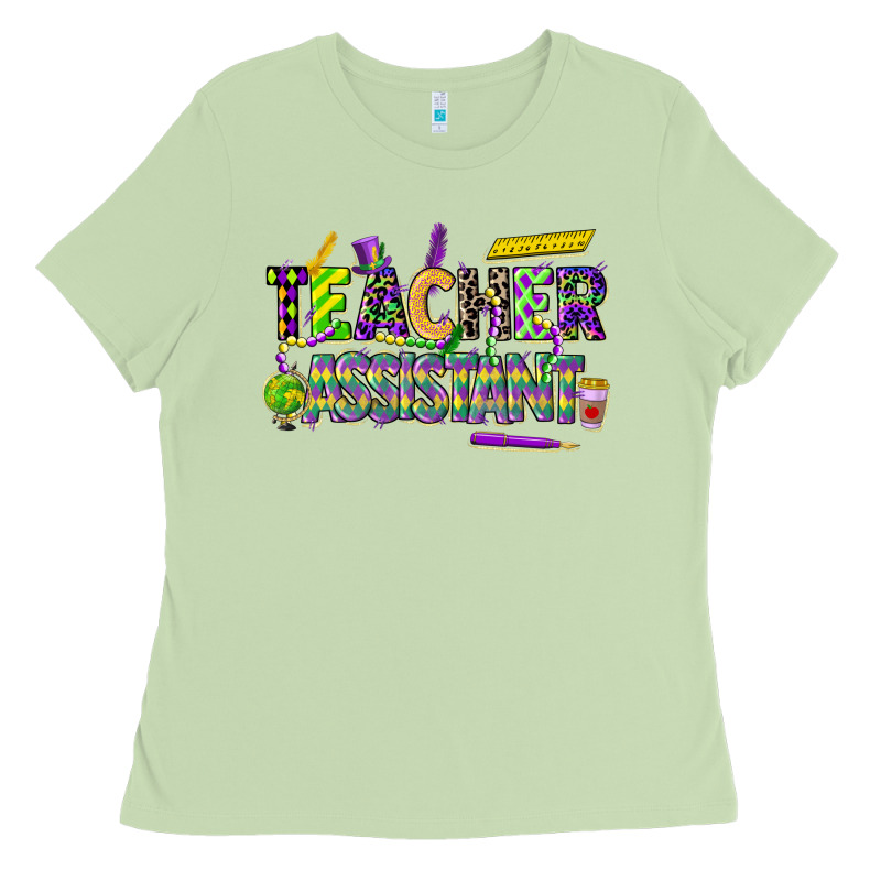 Mardi Gras Teacher Assistant Ladies Tee by CowGirlArtShop | Teevron
