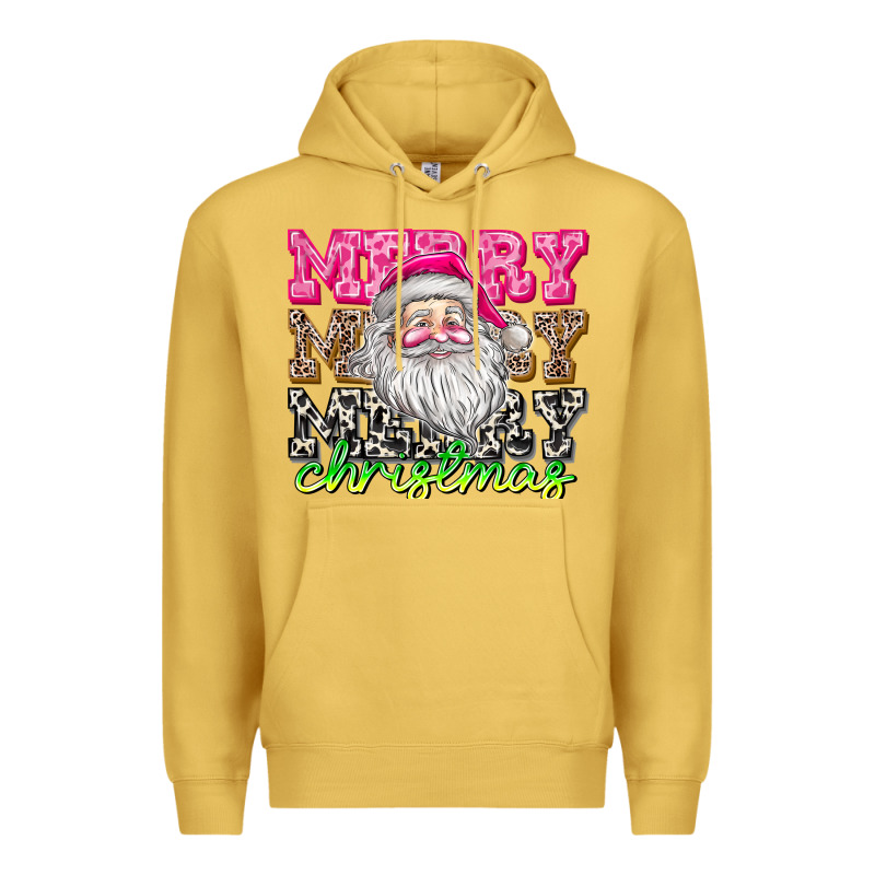 Merry Merry Merry Christmas Premium Hoodie by CowhideDigitalArt | Teevron