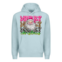 Blue Mist merry merry merry christmas Premium Hoodie - CowhideDigitalArt