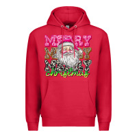 Cardinal merry merry merry christmas Premium Hoodie - CowhideDigitalArt