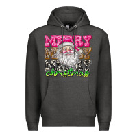 Charcoal Heather merry merry merry christmas Premium Hoodie - CowhideDigitalArt