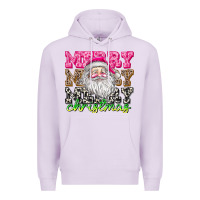 Lilac merry merry merry christmas Premium Hoodie - CowhideDigitalArt