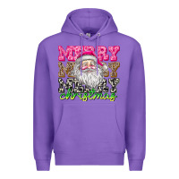 Purple merry merry merry christmas Premium Hoodie - CowhideDigitalArt
