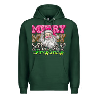 Sports Green merry merry merry christmas Premium Hoodie - CowhideDigitalArt
