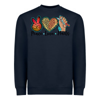 Navy peace love nails Heavyweight Sweatshirt - BarkalooDesign