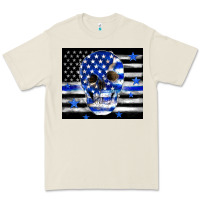 Bone police flag patriotic skull Premium Tee - TumblerDesignByShophia