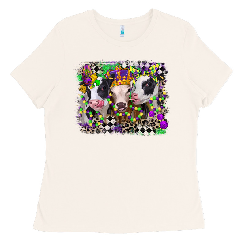 Mardi Gras Heifers Ladies Tee by CowGirlArtShop | Teevron