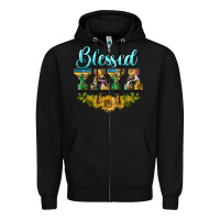Black blessed yaya Zipper Hoodie - BarkalooDesign