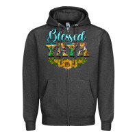 Charcoal Heather blessed yaya Zipper Hoodie - BarkalooDesign