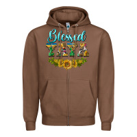 Chestnut blessed yaya Zipper Hoodie - BarkalooDesign