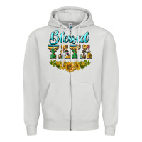 Dove Grey blessed yaya Zipper Hoodie - BarkalooDesign