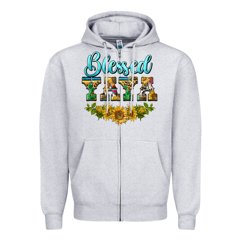 Blessed Yaya Zipper Hoodie by BarkalooDesign | Teevron