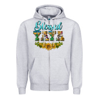Heather Grey blessed yaya Zipper Hoodie - BarkalooDesign