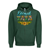 Sports Green blessed yaya Zipper Hoodie - BarkalooDesign