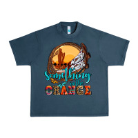 Midnight Navy something in the orange olivia Urban Heavy Tee - OliviaCreatesArt
