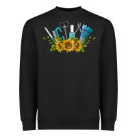 Black nail tools with sunflower Heavyweight Sweatshirt - BarkalooDesign