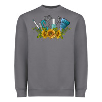 Storm nail tools with sunflower Heavyweight Sweatshirt - BarkalooDesign