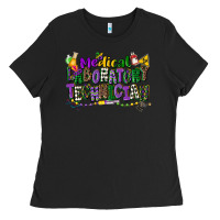 Black medical laboratory technician mardi gras Ladies Tee - CowGirlArtShop