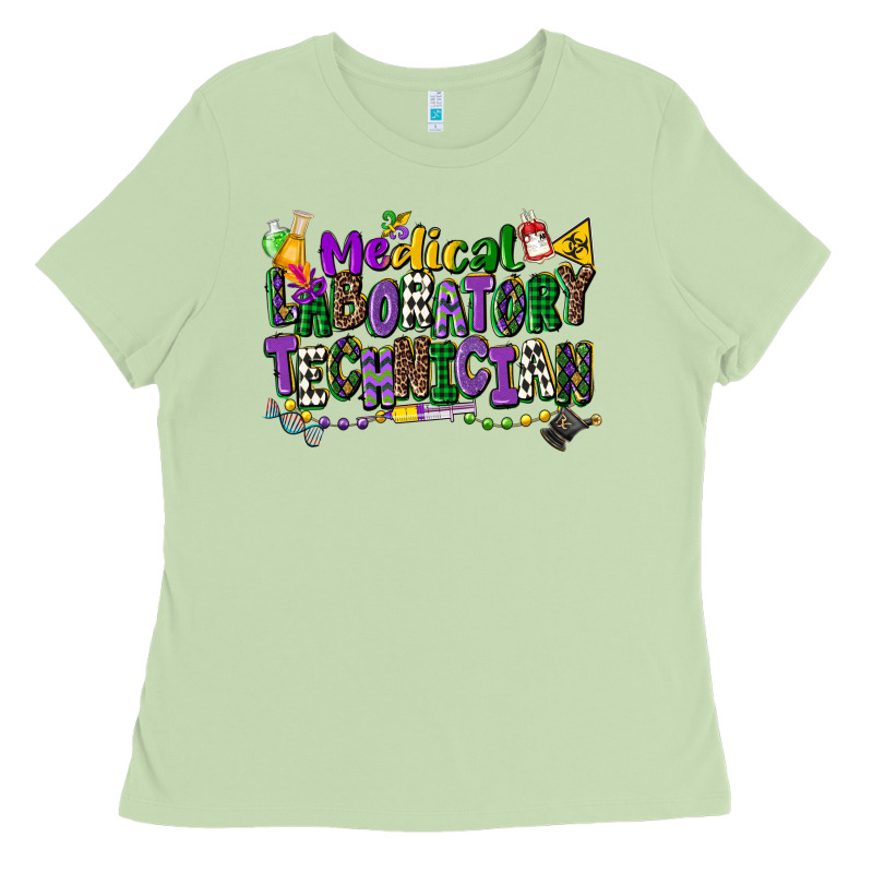 Medical Laboratory Technician Mardi Gras Ladies Tee by CowGirlArtShop | Teevron