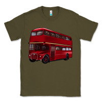 Army Green double decker bus Classic Tee - Artiststas