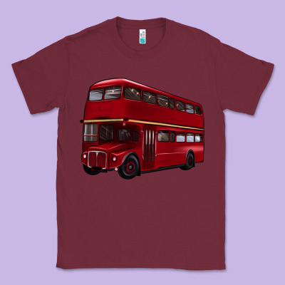 Double Decker Bus Classic Tee Designed By Artiststas