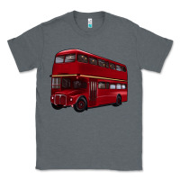 Charcoal Heather double decker bus Classic Tee - Artiststas